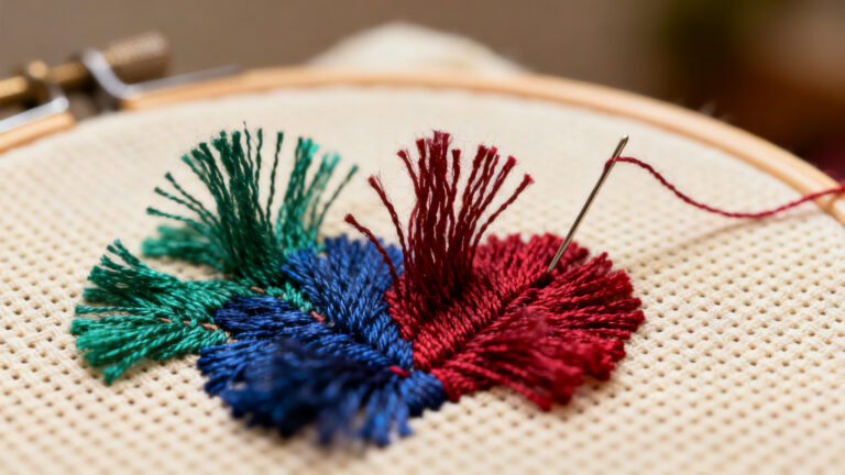 Turkey Work Stitch: Adding Fluffy Texture to Your Embroidery
